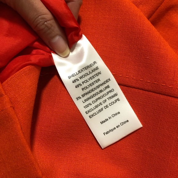 Tory Burch orange body-con dress with gold button detail - size 0 - Picture 7 of 9